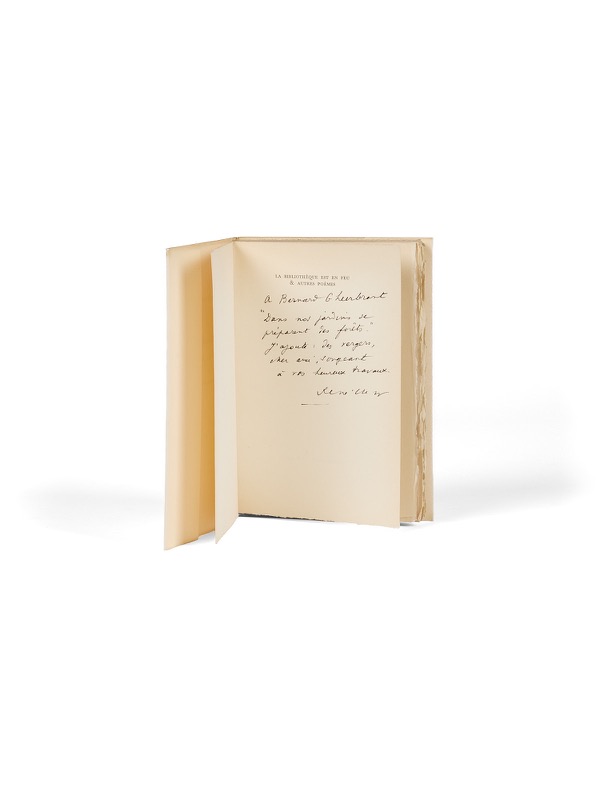 La bibliothèque est en feu. by CHAR (René): Signed by Author(s