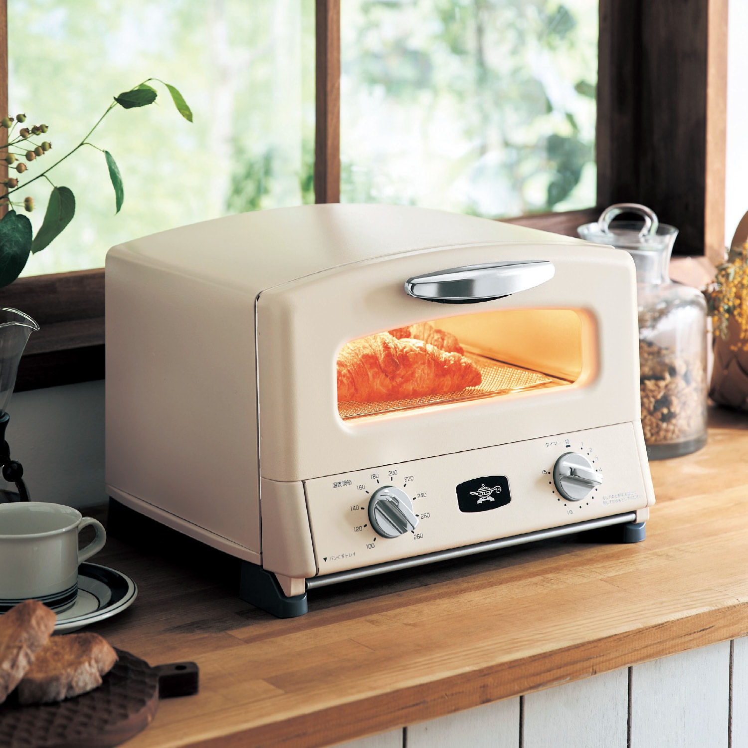 4枚焼きグラファイトグリル&トースター【グリルパン2種付属