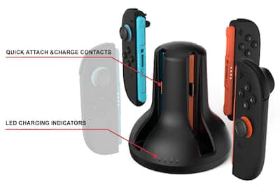 NEXT Joy Con 2 Quad Charging Station for Nintendo Switch 2 Black