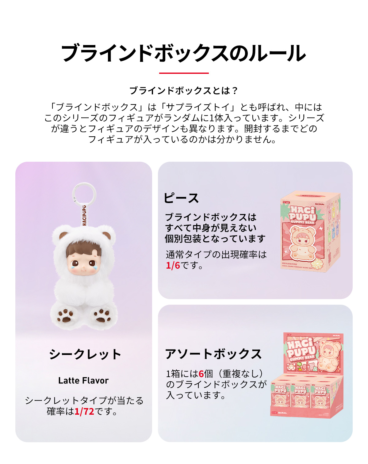 HACIPUPU Gummy Bear Series-Vinyl Plush Pendant Blind Box - POP