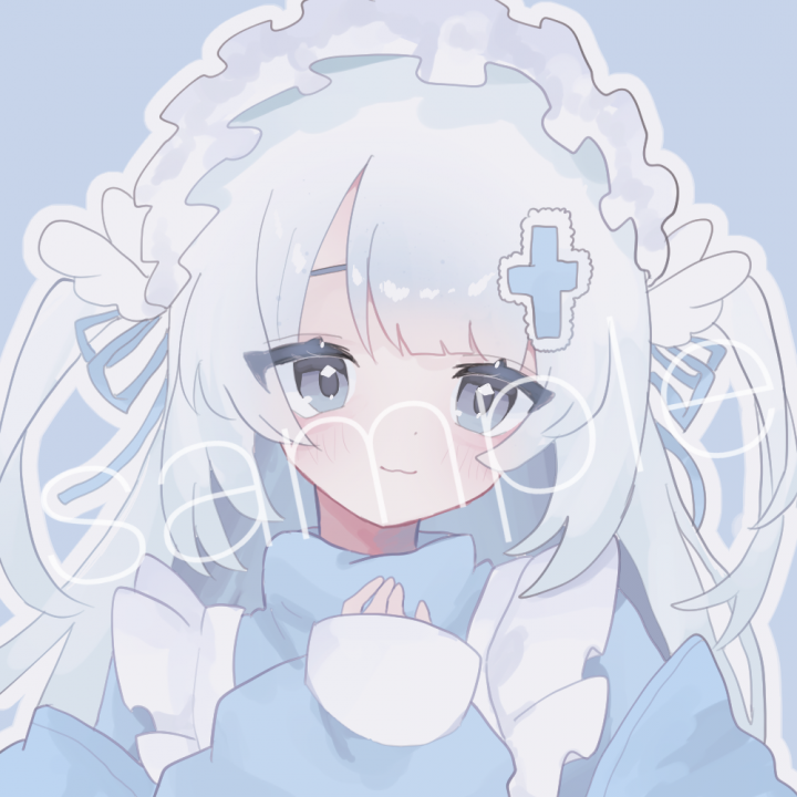 透明感のあるSNSアイコン描きます！かわいくて透明感のあるアイコン