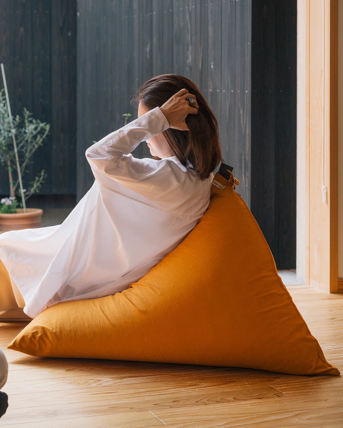 美品】テトラグランデ ビーズクッション/ブラウニー/大東寝具 美品