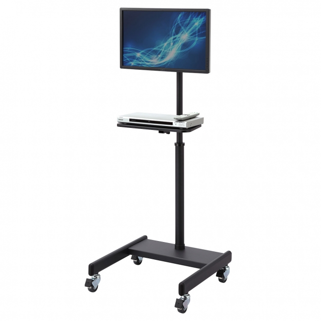 壁に寄せて設置ができる21～27インチ小型ディスプレイ対応スタンドを