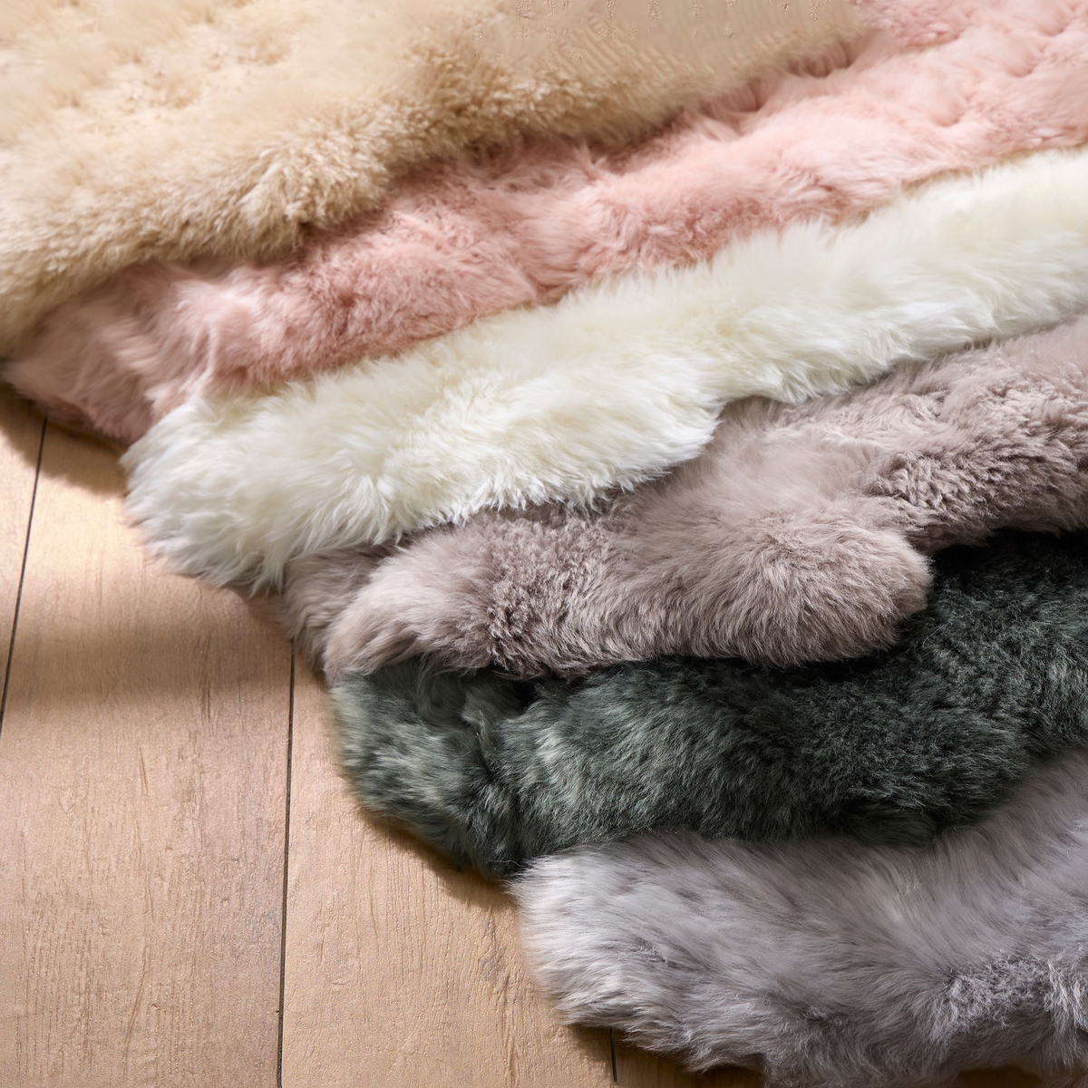 洗える長毛リアルムートンラグ約55x170cm 毛足約6cm - QVC.jp