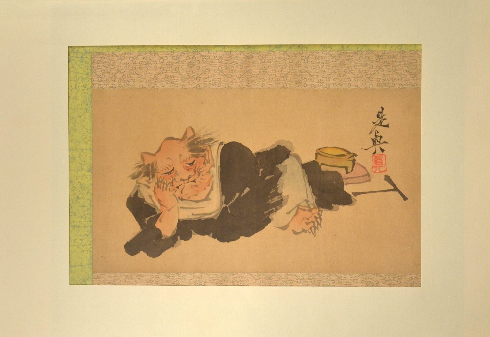 Large album leaf painting of an oni 鬼 | painter Shibata Zeshin