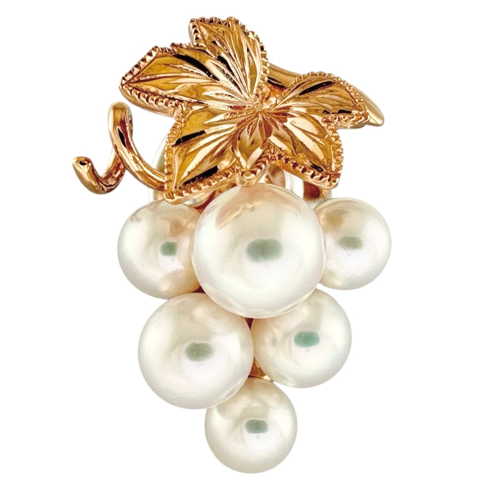 MIKIMOTO ミキモト ブローチ 18金 K18ピンクゴールド アコヤパール