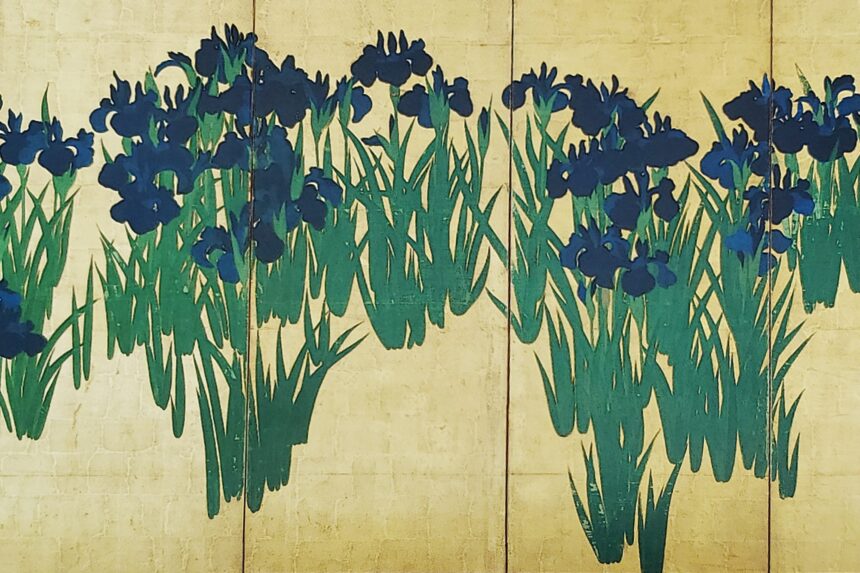 国宝】尾形光琳「燕子花図屏風」根津美術館 - 歴史トラベル