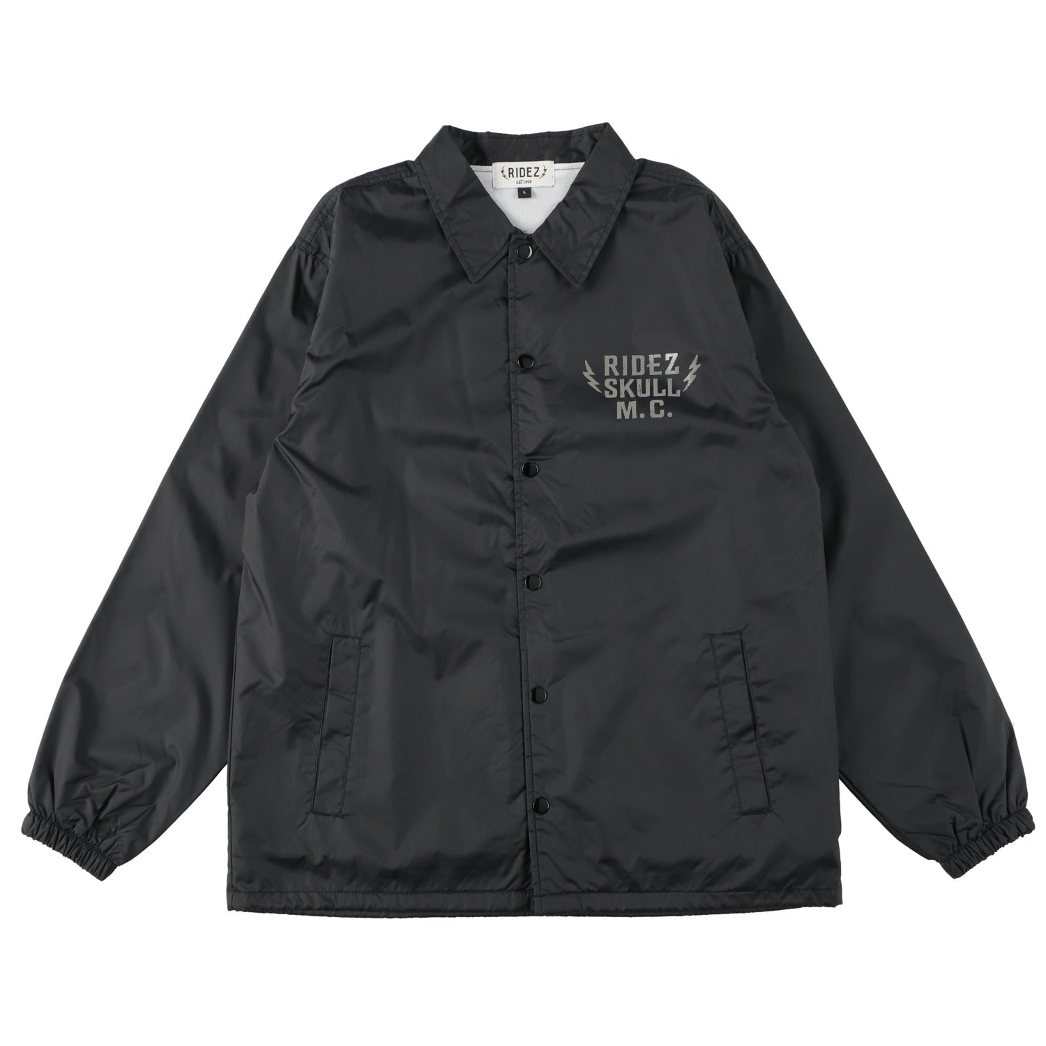RIDEZ SKULL MC COACH JKT バイク 防風 コーチ ジャケット RCJ06