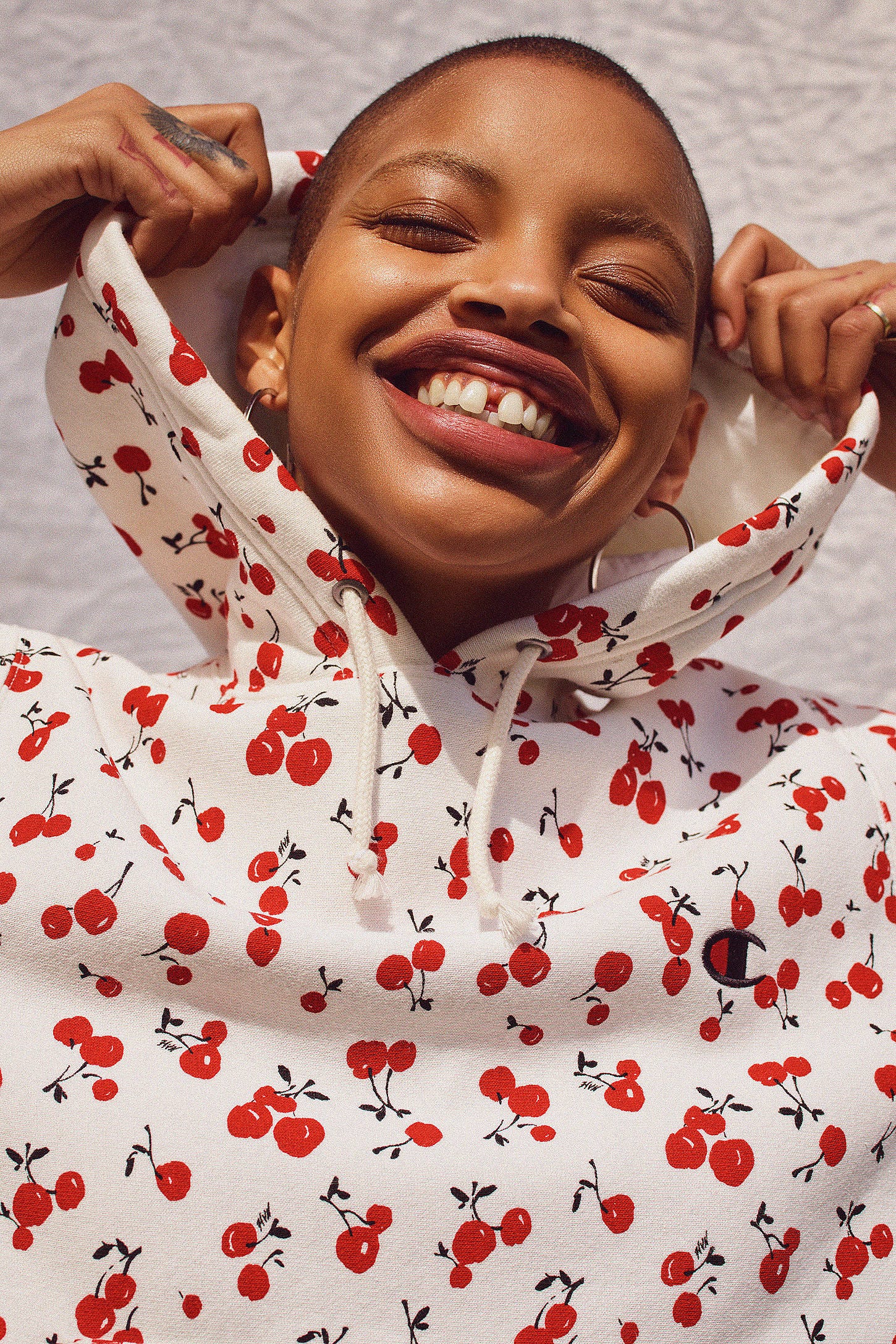 Champion + HVN + Cherry Hoodie Sweatshirt