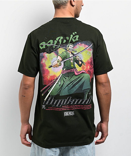 Hypland x One Piece Zoro Flame Green T-Shirt | Zumiez