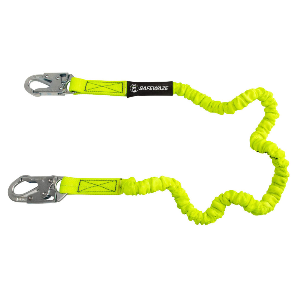PRO 6' Stretch Internal Energy Absorbing Lanyard: Snap Hook | Safewaze