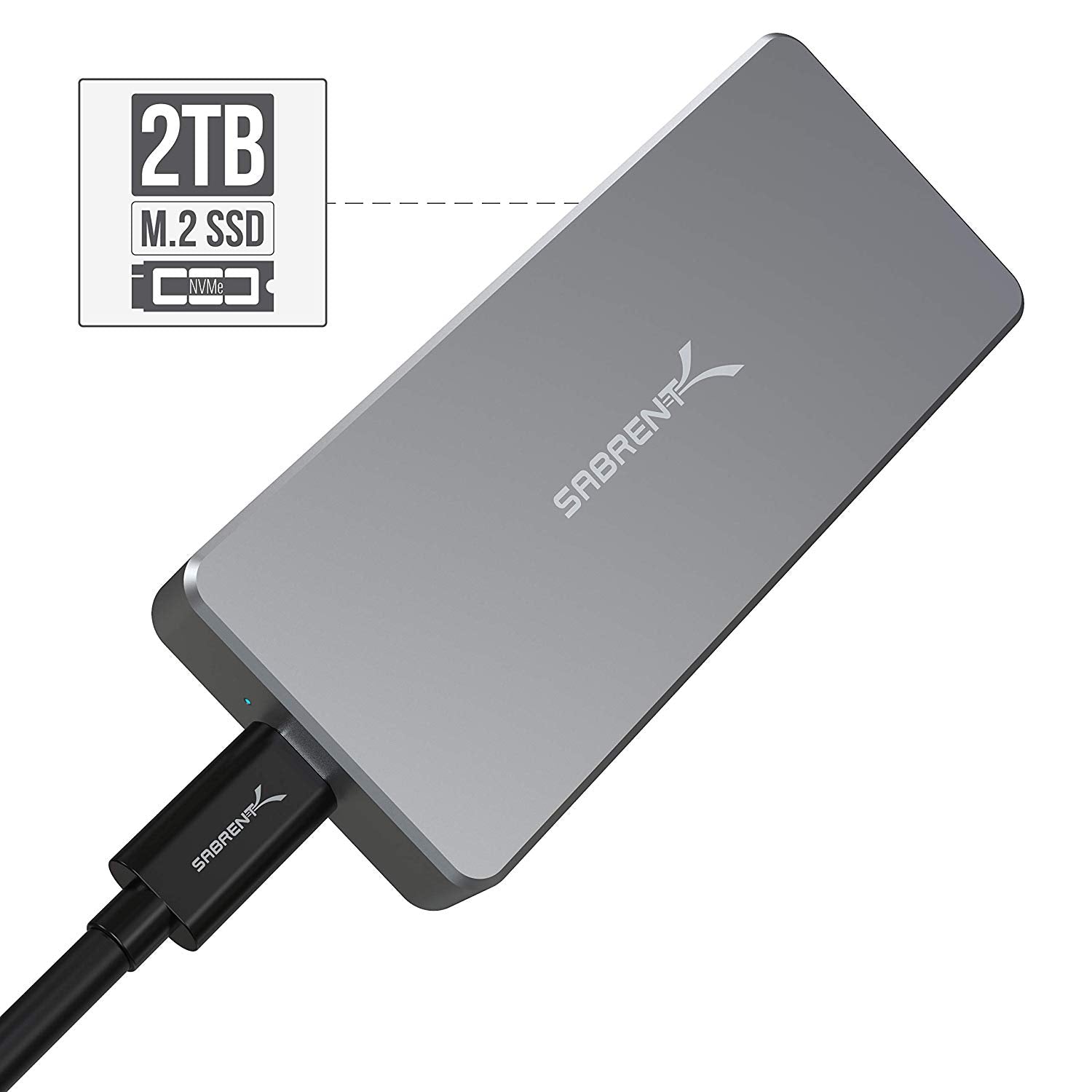 Sabrent Rocket Pro 2TB NVMe USB 3.1 External Aluminum SSD (SB-2TB-NVME