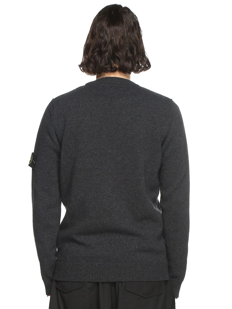 STONE ISLAND (ストーンアイランド) 袖ロゴ クルーネック 長袖 ニット