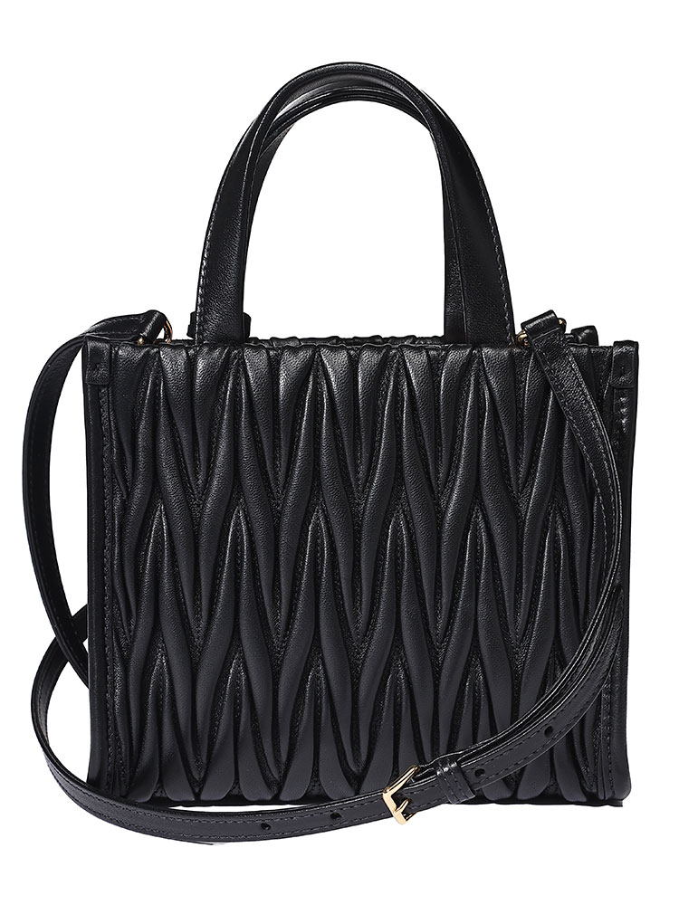 MIU MIU (ミュウミュウ) マテラッセレザー オープン ハンドバッグ