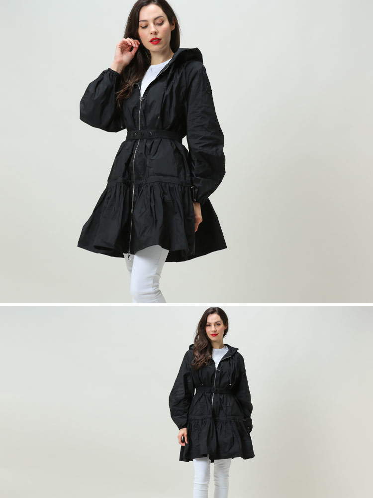 MONCLER モンクレール レディース ナイロン コート ロング ベルト 付き