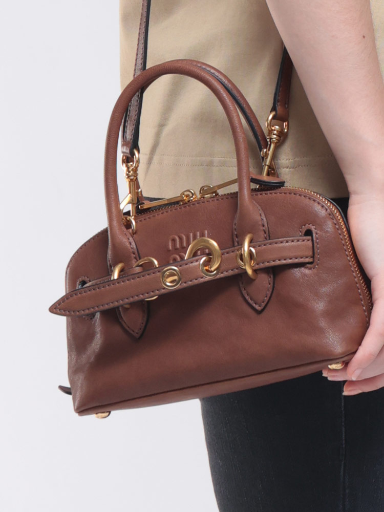 MIU MIU (ミュウミュウ) アバンチュール ミニ ナッパレザー バッグ