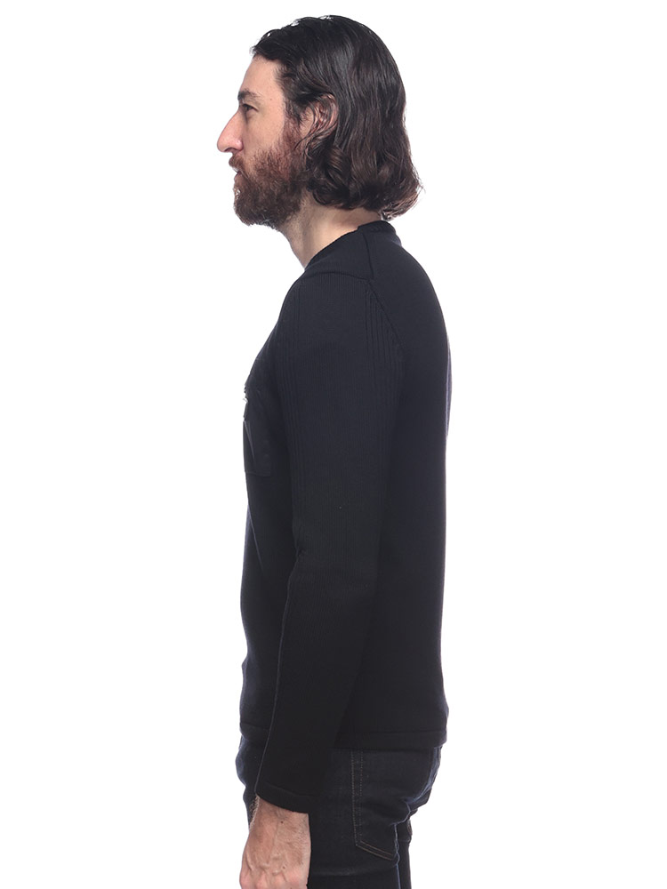 PRADA (プラダ) ウール ロゴポケット クルーネック セーター