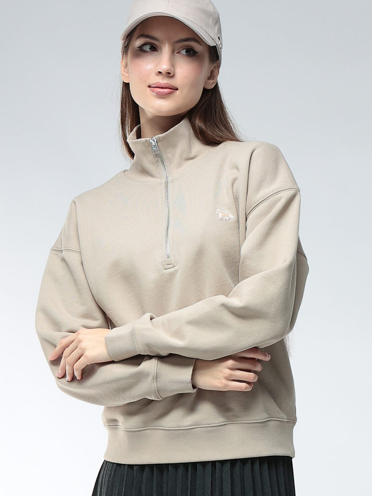 MAISON KITSUNE (メゾンキツネ) ハーフジップ ワンポイント トレーナー