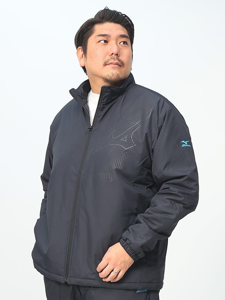 撥水 フルジップ 中綿 ウォーマージャケット (MIZUNO) ミズノ 大きい