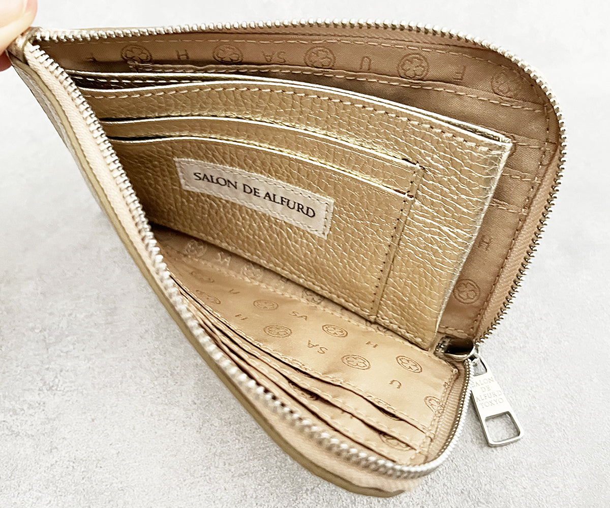 サロンドアルファード L字ファスナー ミニ財布 1819-sa
