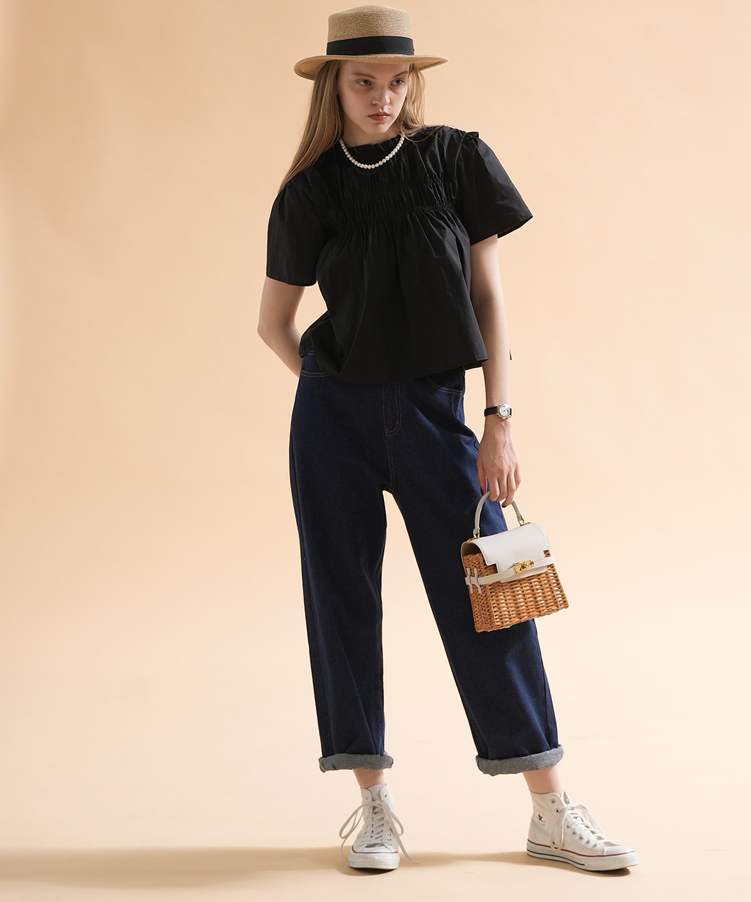 ギャザーフレアブラウス – sara&cake