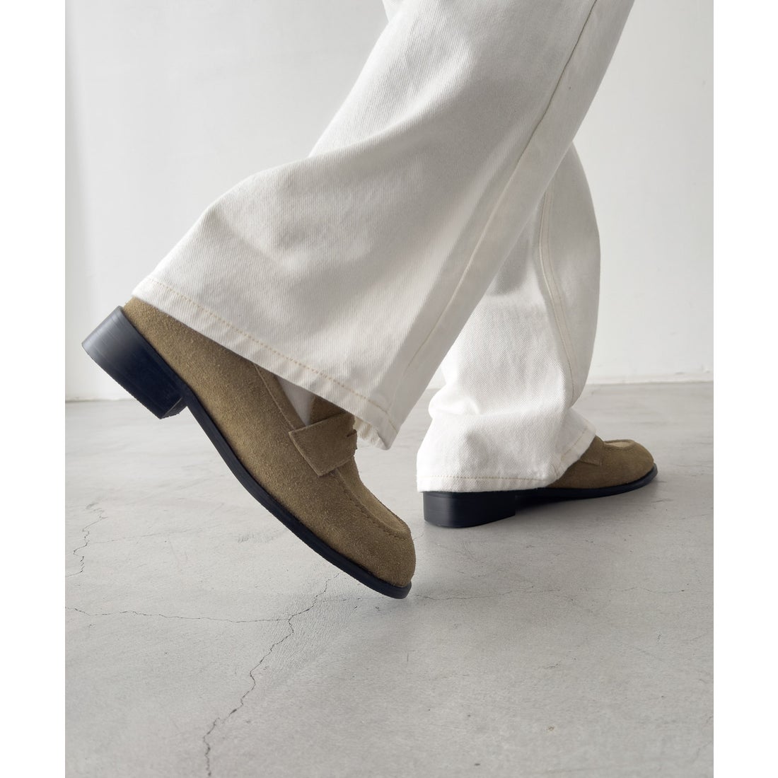 キャナルジーン CANAL JEAN El mar スウェードローファー （ブラウン