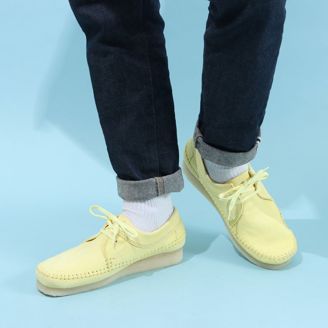 Clarks Weaver/ ウィーバー （ペールイエロースエード） -アウトレット