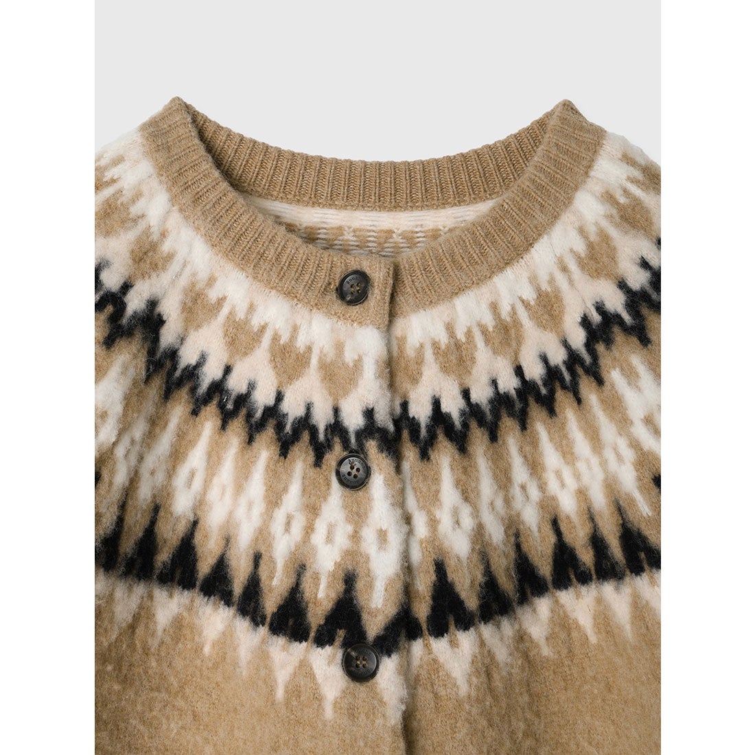 アニュアンス anuans ノルディックニットカーディガン （BEIGE