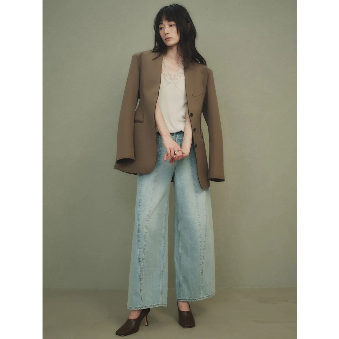 アニュアンス anuans レーストリムカップインキャミソール （IVORY