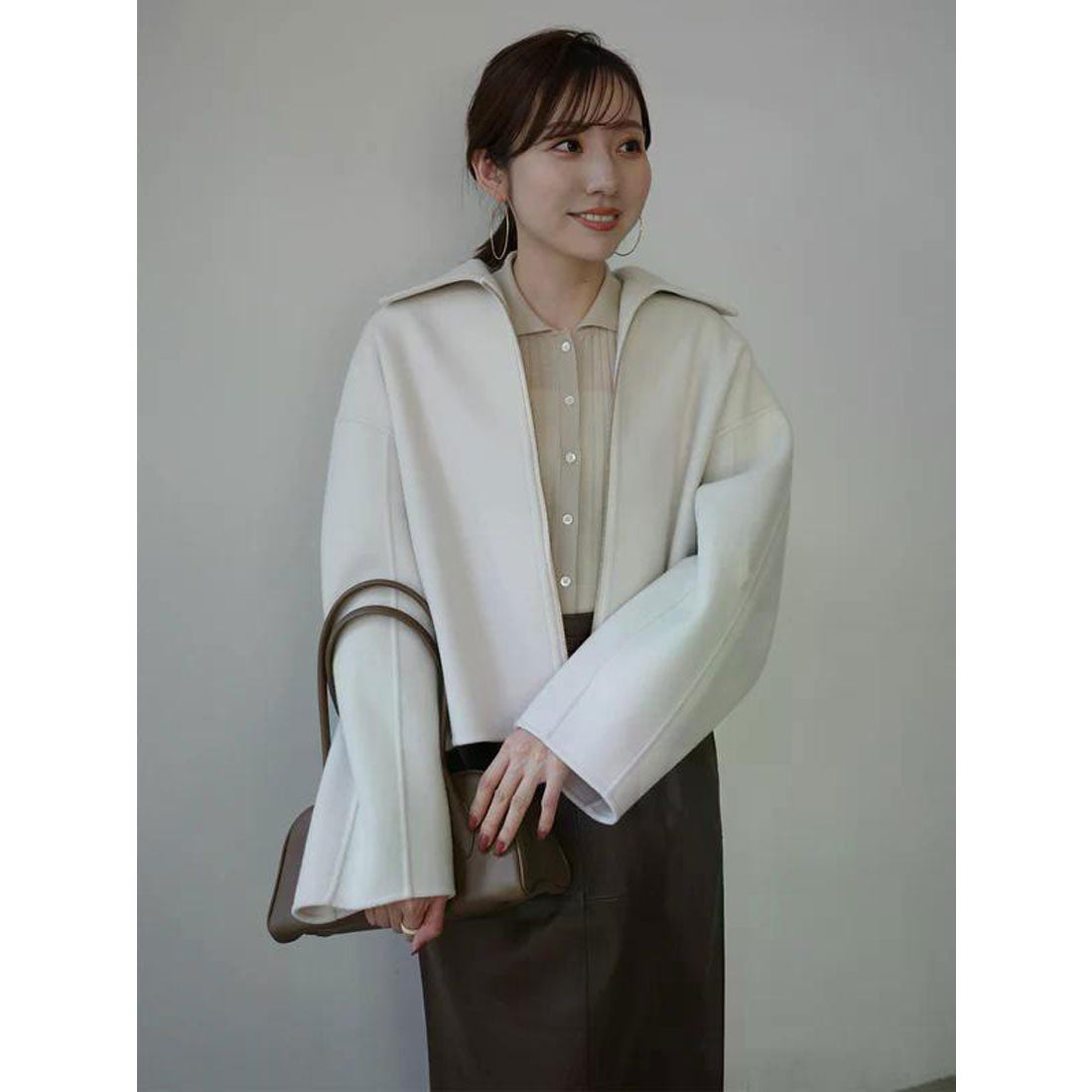 アニュアンス anuans リバーウールショートコート （ECRU） -靴