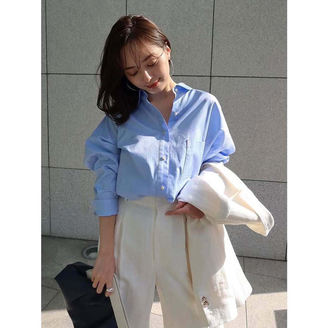 アニュアンス anuans スタンダードシャツ （WHITE） -靴＆ファッション