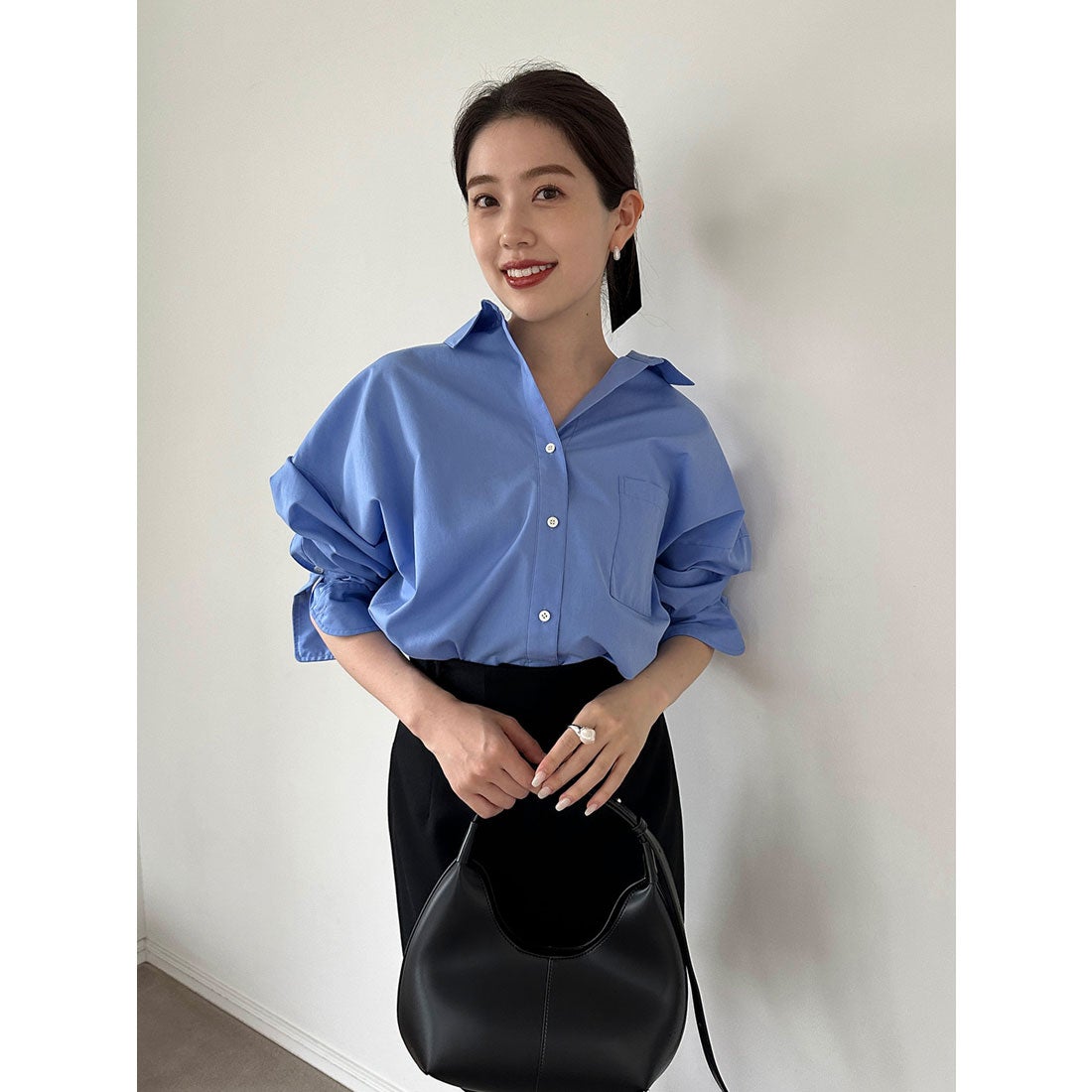 アニュアンス anuans スタンダードシャツ （BLUE） -靴＆ファッション