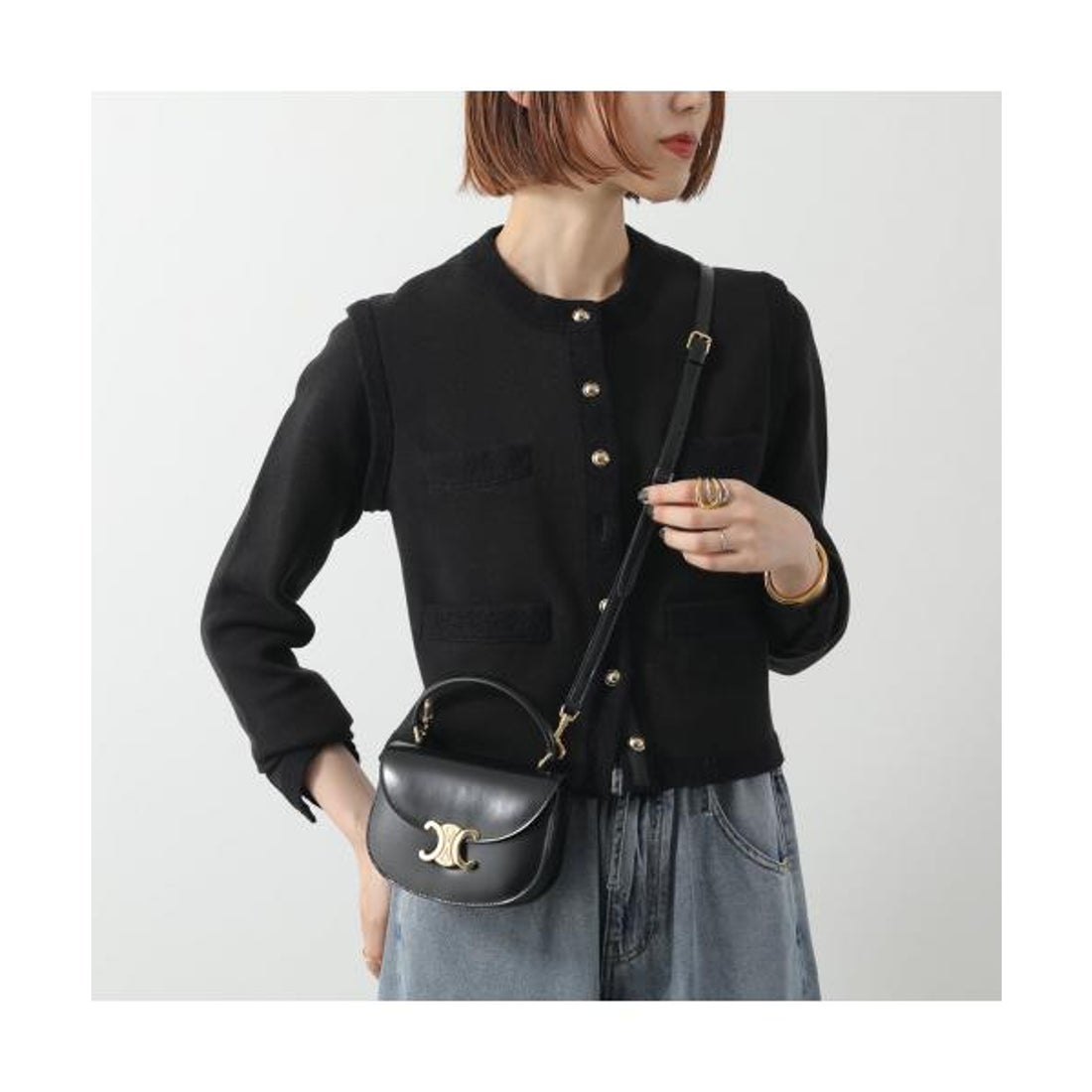 セリーヌ CELINE CELINE ショルダーバッグ Mini Besace Clea 10L063ETZ