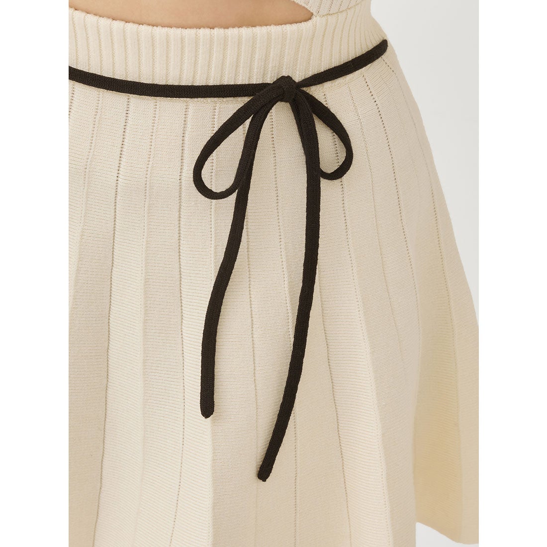 ダーリッチ Darich ウエストオープンリボンデザインニットミニ