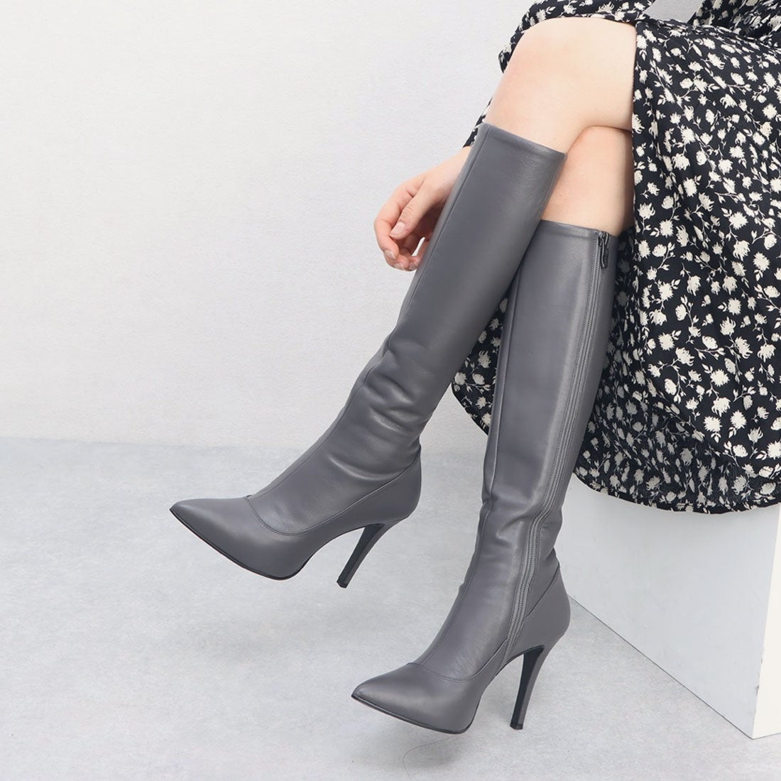 ダイアナ DIANA ブーツ （グレーカーフ） -アウトレット通販