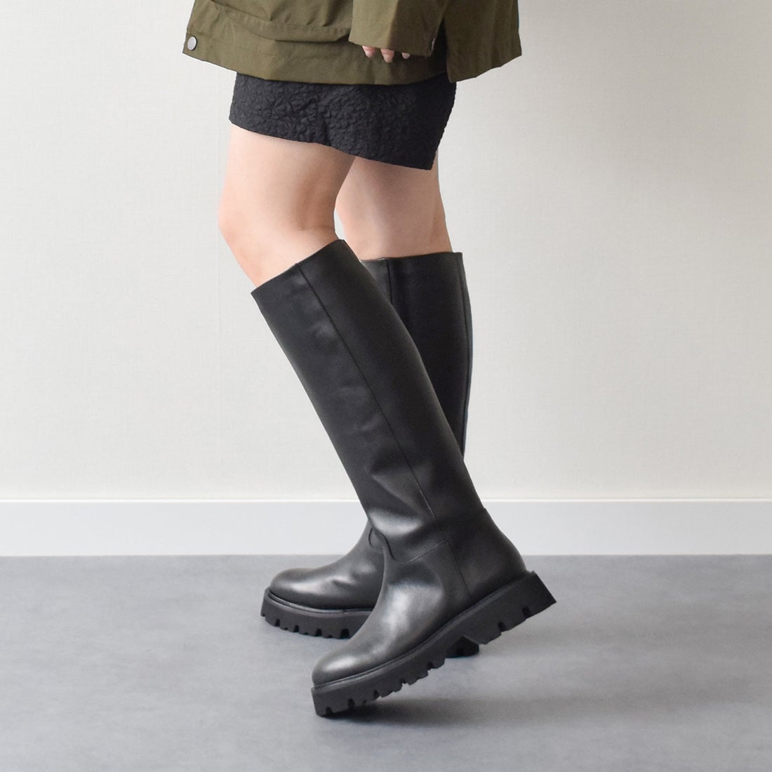 ファビオルスコーニ FABIO RUSCONI ラウンドトウトラックソールロング