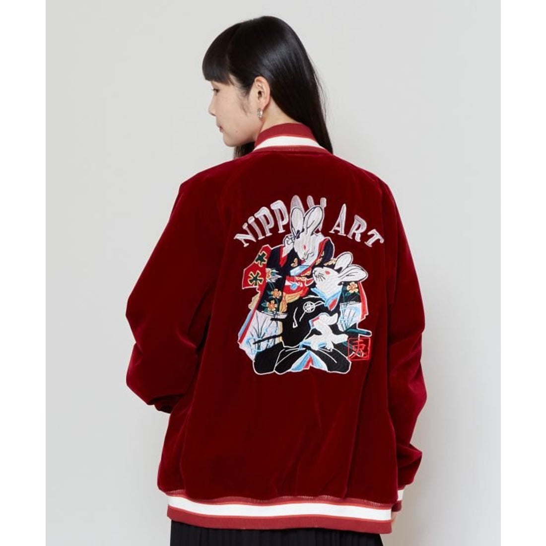 カヤ カヤ 【カヤジャン】浮世絵スーベニアジャケット （ブラック