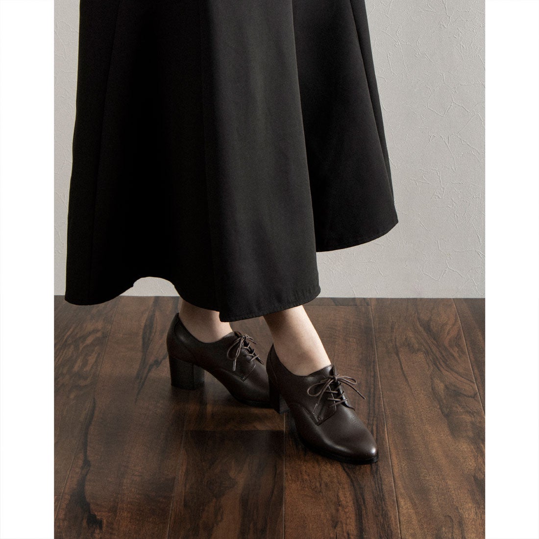 ing ヒールレースアップシューズ （ダークブラウン） -Mode et Jacomo