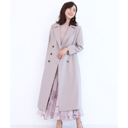 ジャスグリッティー JUSGLITTY バックボリュームダブル釦コート （モカ