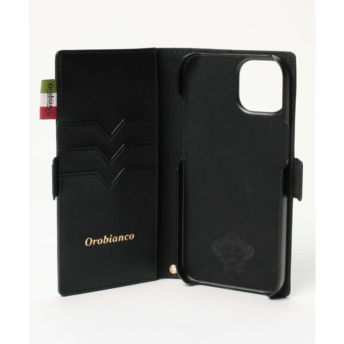 ソフトPU Leather Book Type Case （BLACK） -オロビアンコ(Orobianco