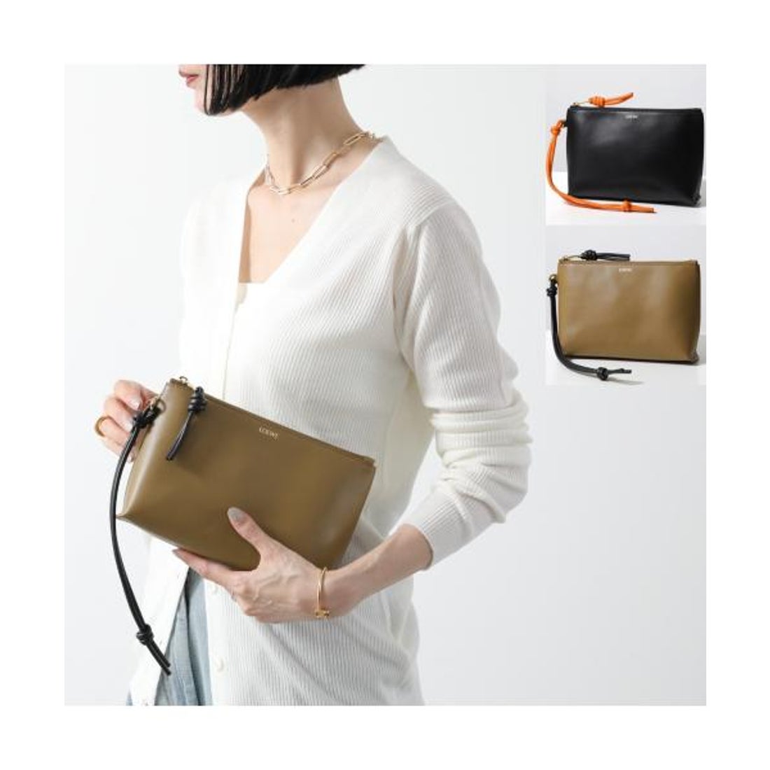 ロエベ LOEWE LOEWE クラッチバッグ KNOT T POUCH ノット Tポーチ