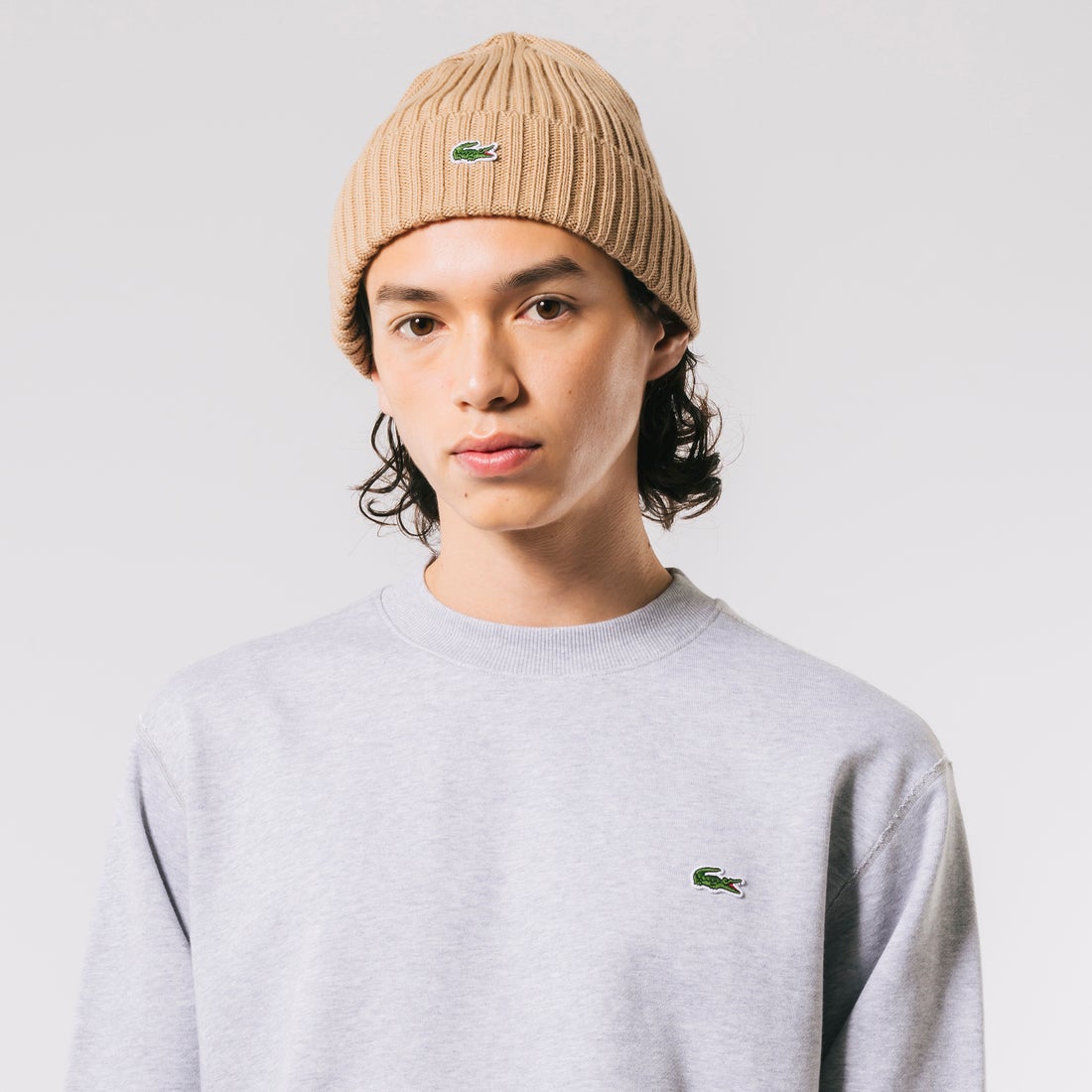 ラコステ LACOSTE プレミアムスウェットクルーネック （ホワイト