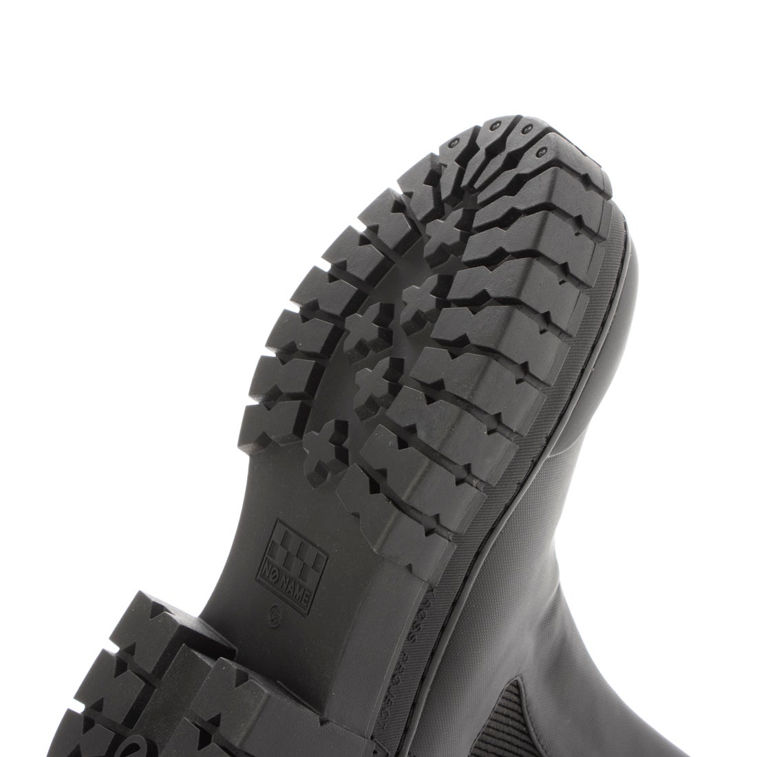 ノーネーム NO NAME 雨の日も安心！つま先ラバー素材 厚底サイドゴア