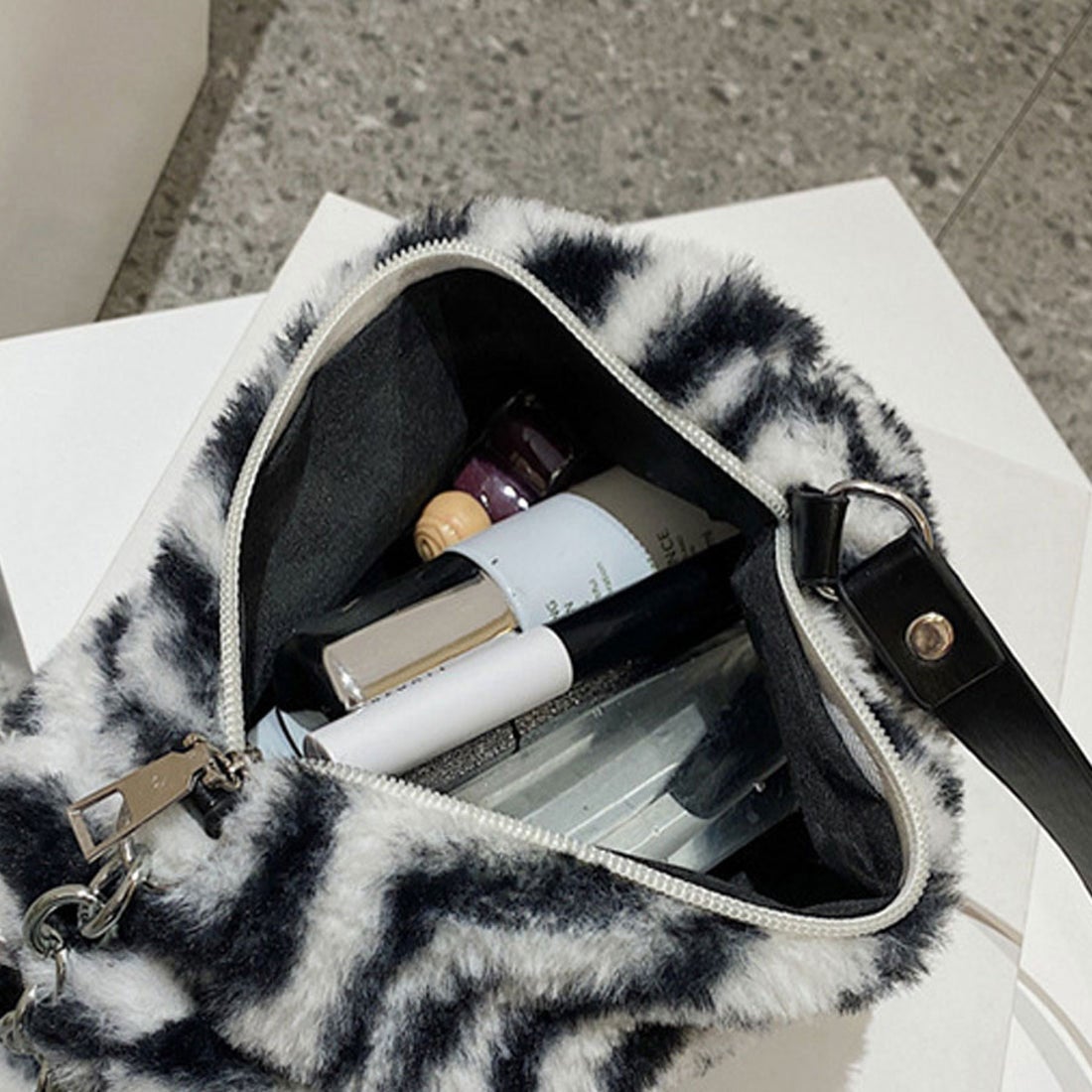 ショッピングゴー shoppinggo ポーチ付き ファーバッグ 2点セット ミニ