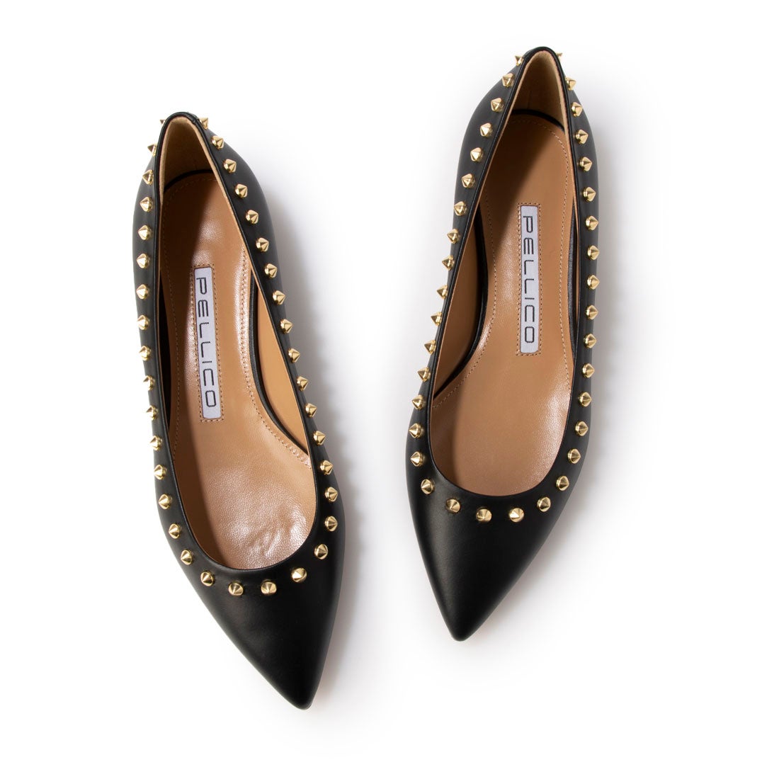 ペリーコ PELLICO STUDS フラット パンプス （BLACK） -靴