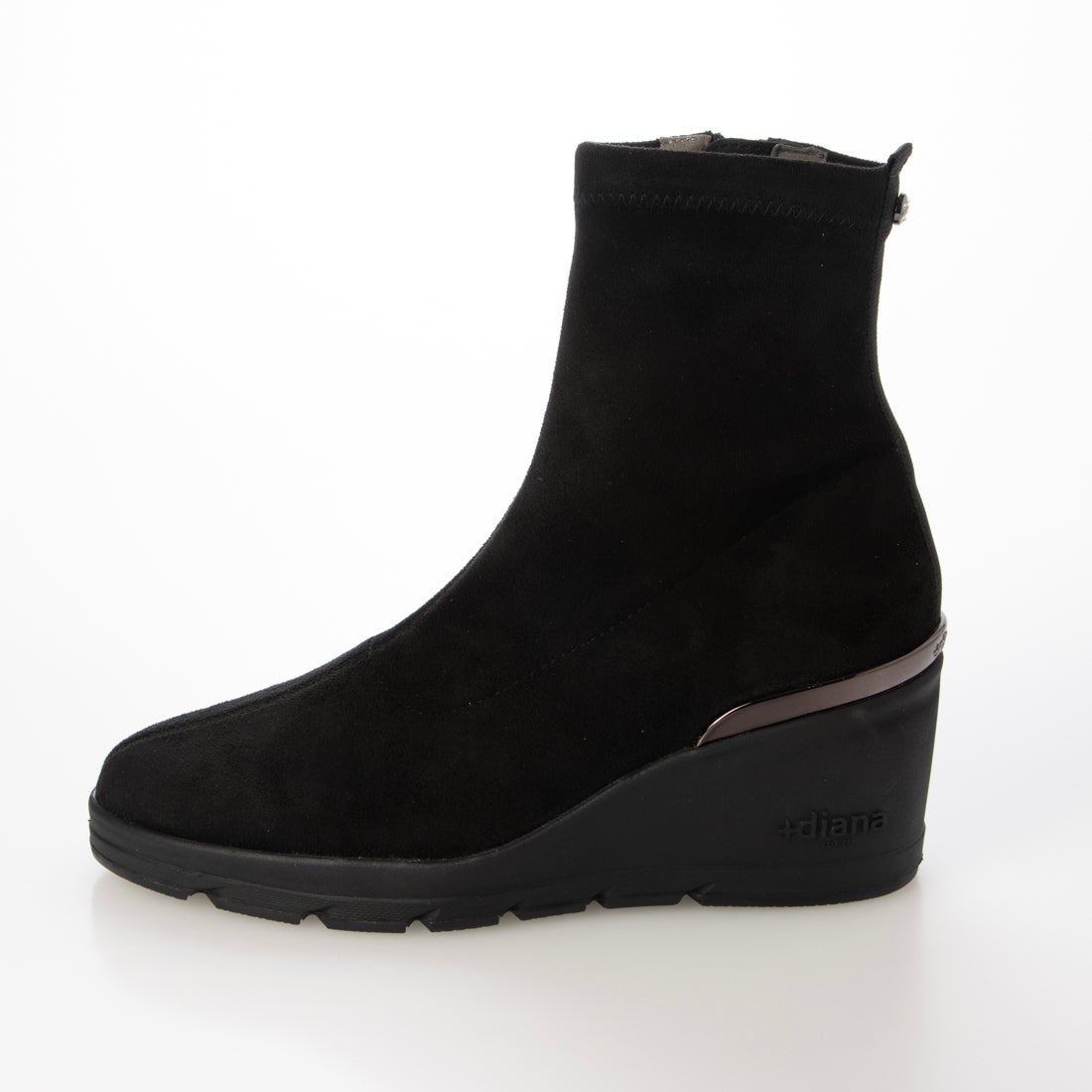 プラスダイアナ ＋diana 【軽量】ストレッチショートブーツ 6cm （黒