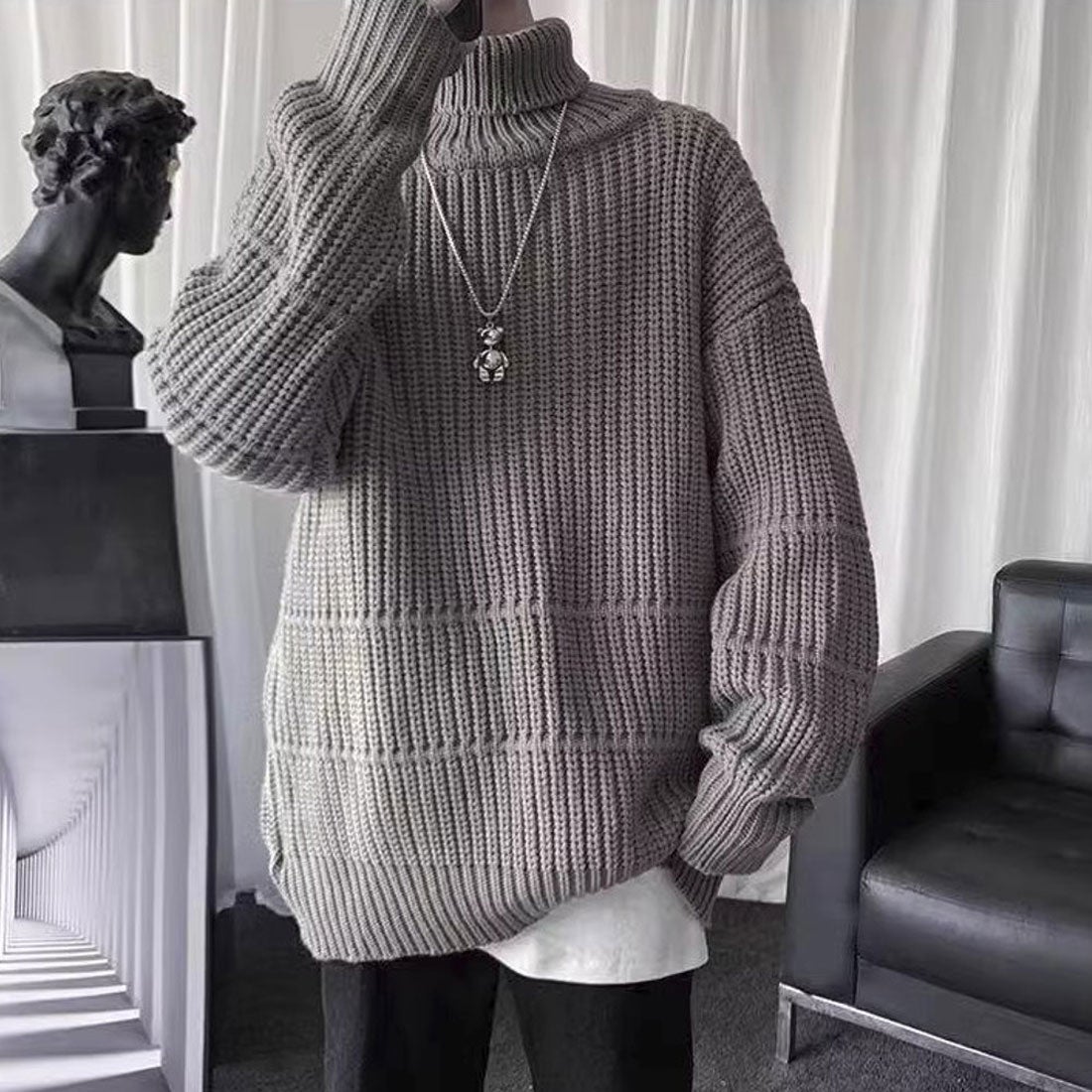 ロディック Rodic メンズ タートルネック ニット ハイネック セーター