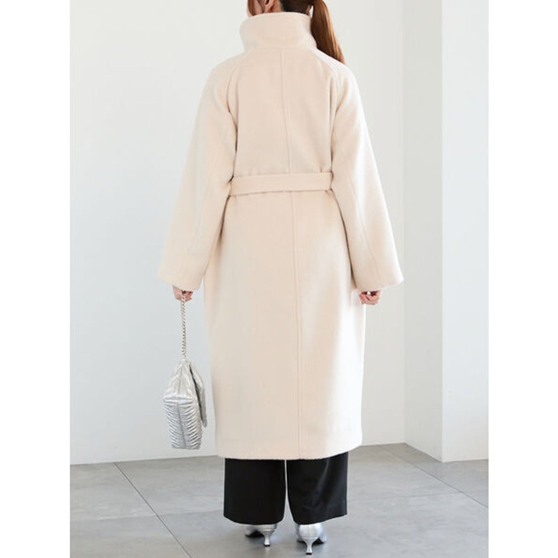 テチチ Te chichi スタンドカラーロングコート （キャメル） -靴