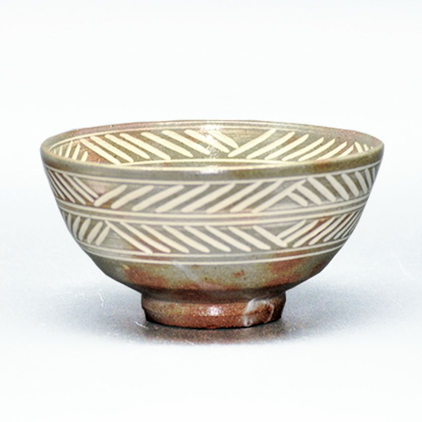 茶道具 抹茶茶碗（まっちゃちゃわん） 茶碗 彫三島 楽山窯 | 千年の