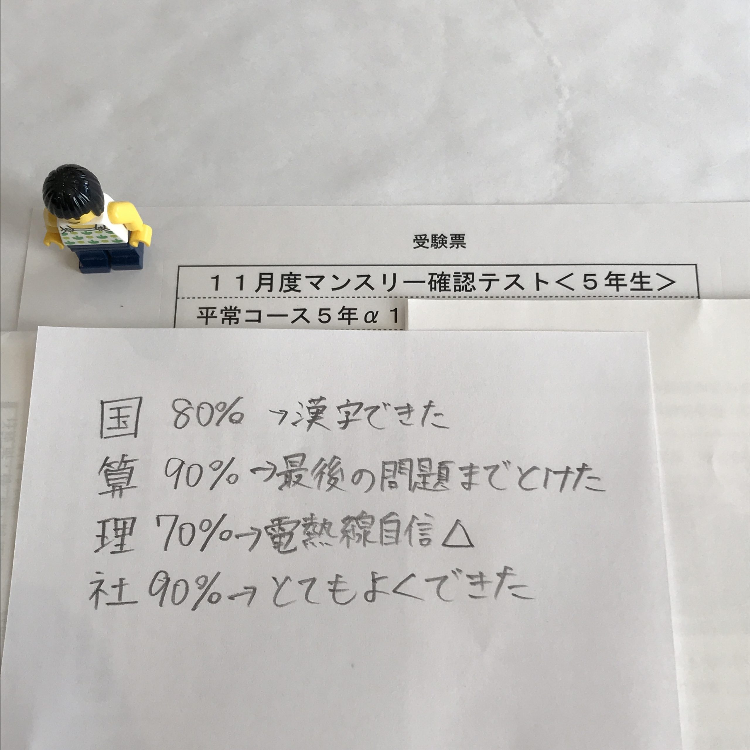 小5/サピックス：2020年11月/マンスリー確認テスト（無事に受験